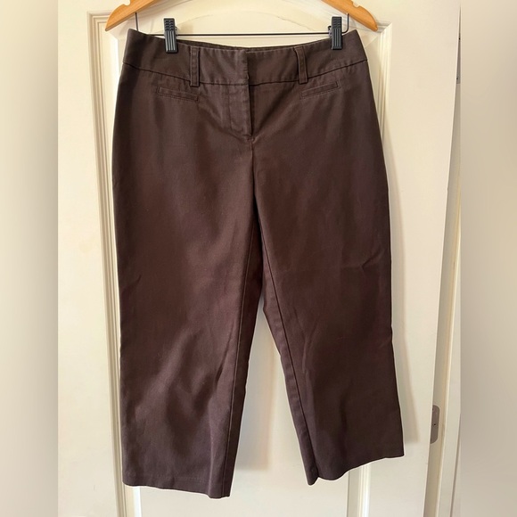 APT 9 Chocolate Brown Cropped Pants/Slacks Women’s Size 4 - Picture 1 of 11